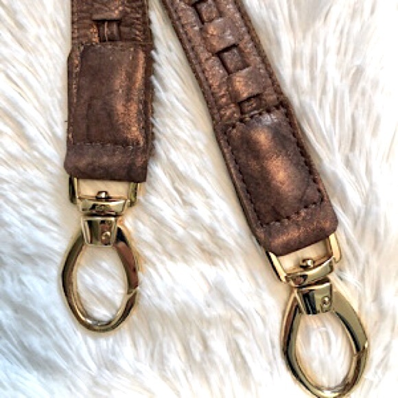 “NEW” Carla Mancini Bronze Shimmer Fold-over Bag - Picture 12 of 13